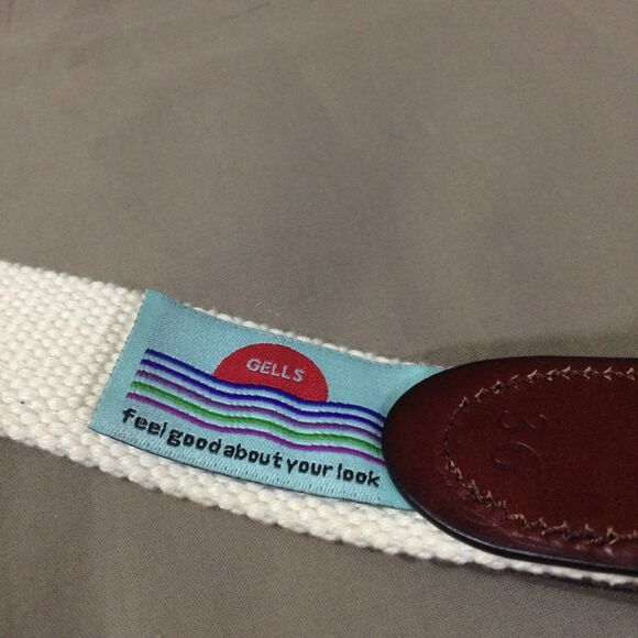 Gells Newtown CT Country Club Golf Belt Size 36 Canvas Leather NCC 1915 New - Picture 6 of 6